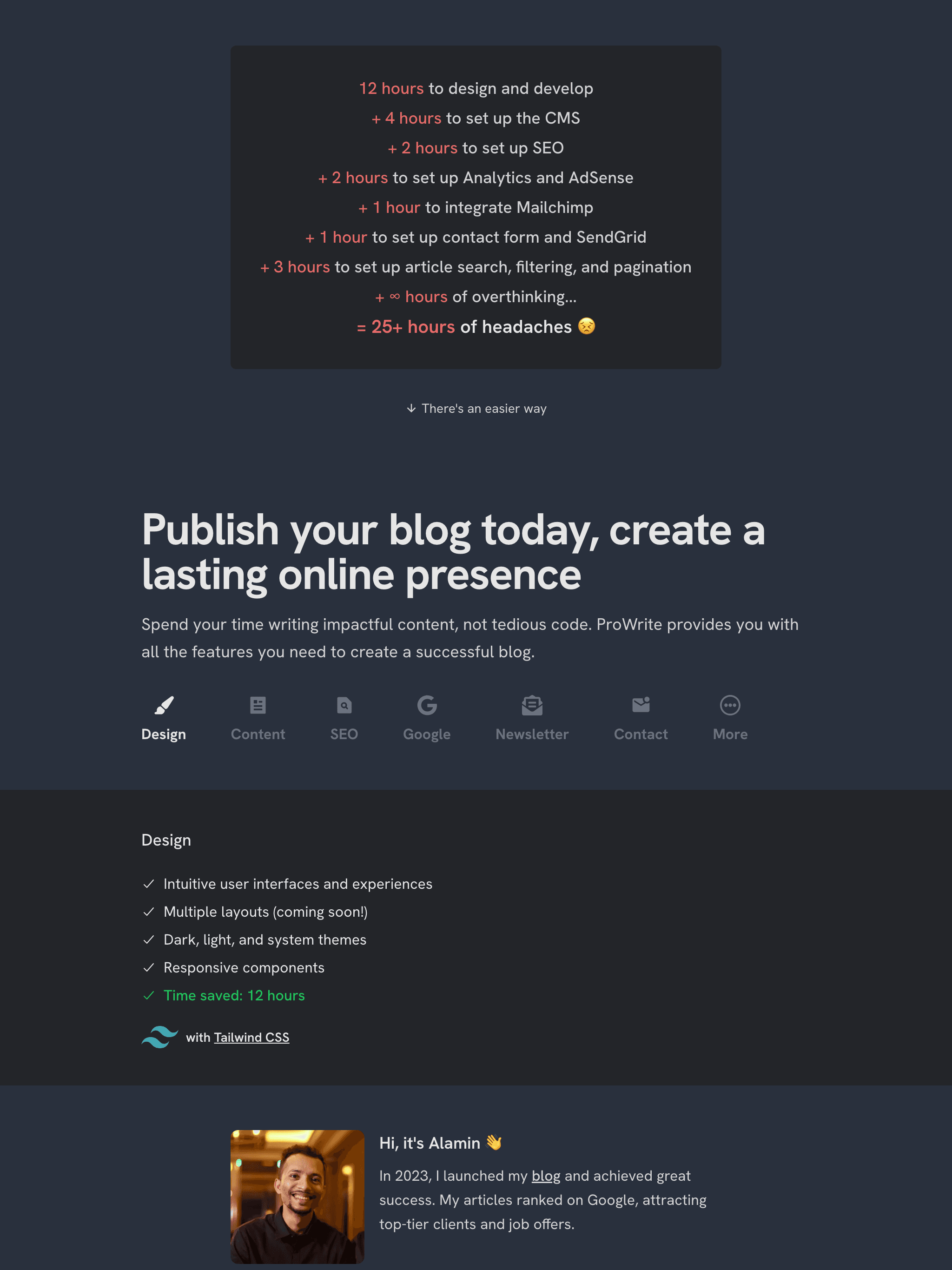 Landing page
