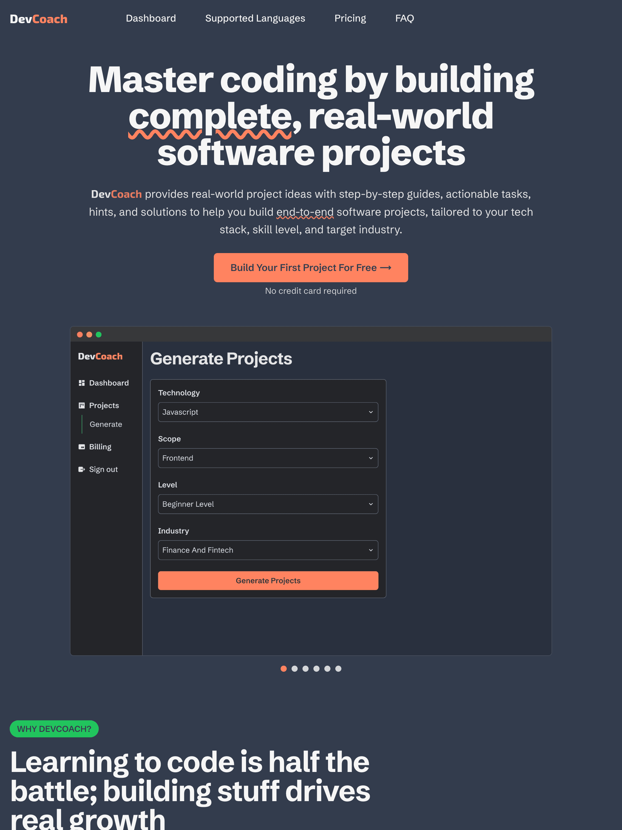Landing page